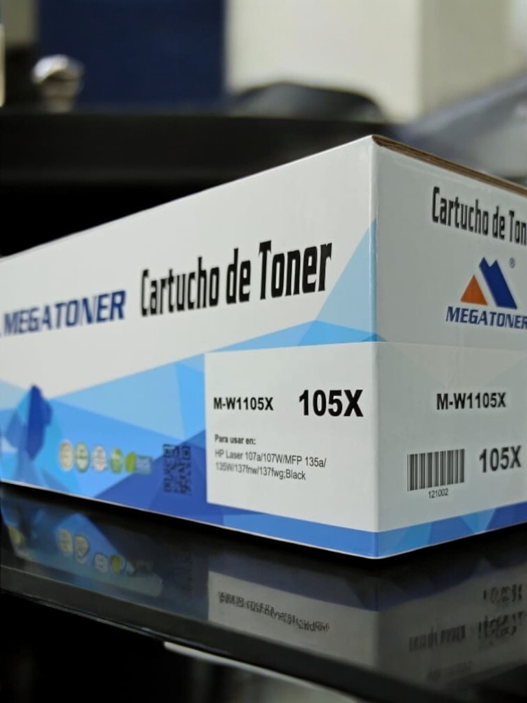 Tóner HP 105X MEGATONER Genérico Negro (M-W1105X) Compatible con HP 107 135 137
