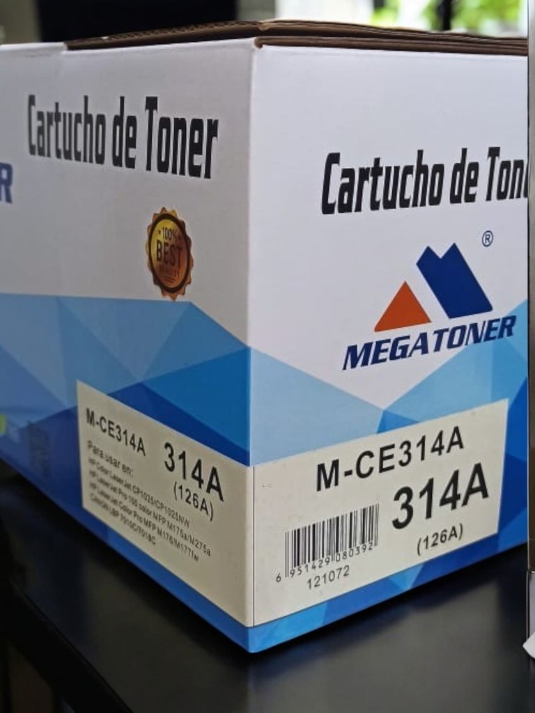 Tambor de Creación de Imágenes HP 126A MEGATONER Genérico Negro (M-CE314A) Compatible con HP CP1025 100 M175 100 M176 100 M177 TopShot M275