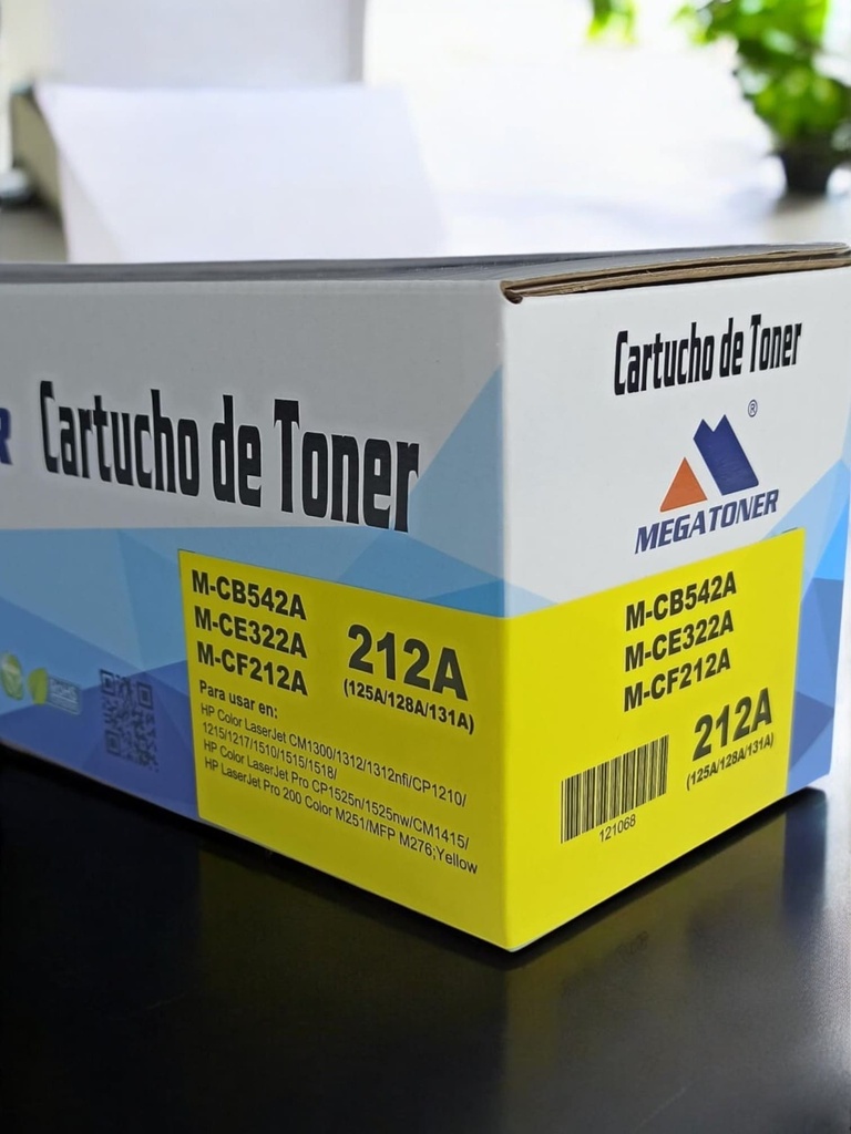 Tóner HP 125A/128A/131A MEGATONER Genérico Yellow (M-CB542A/CE322A/CF212A) Compatible con HP CM1300 CP1210 1510 CP1515 CP1518 CP1525 CM1415 200 M251 M276