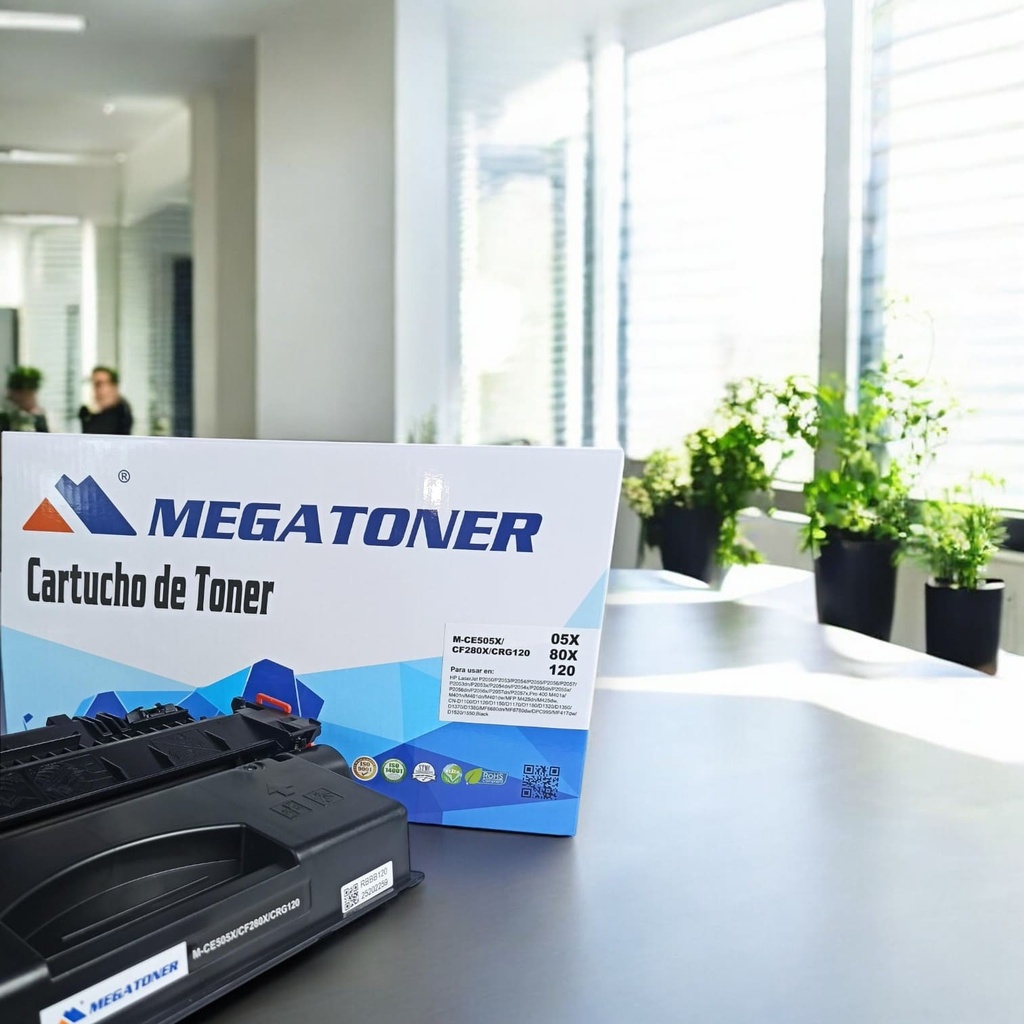 Tóner HP 05X/80X/120 MEGATONER Genérico Negro (M-CE505X/CF280X/GRC120) Compatible con HP P2050 P2053 400 M401 M425
Canon CN1100 D1120 D1150