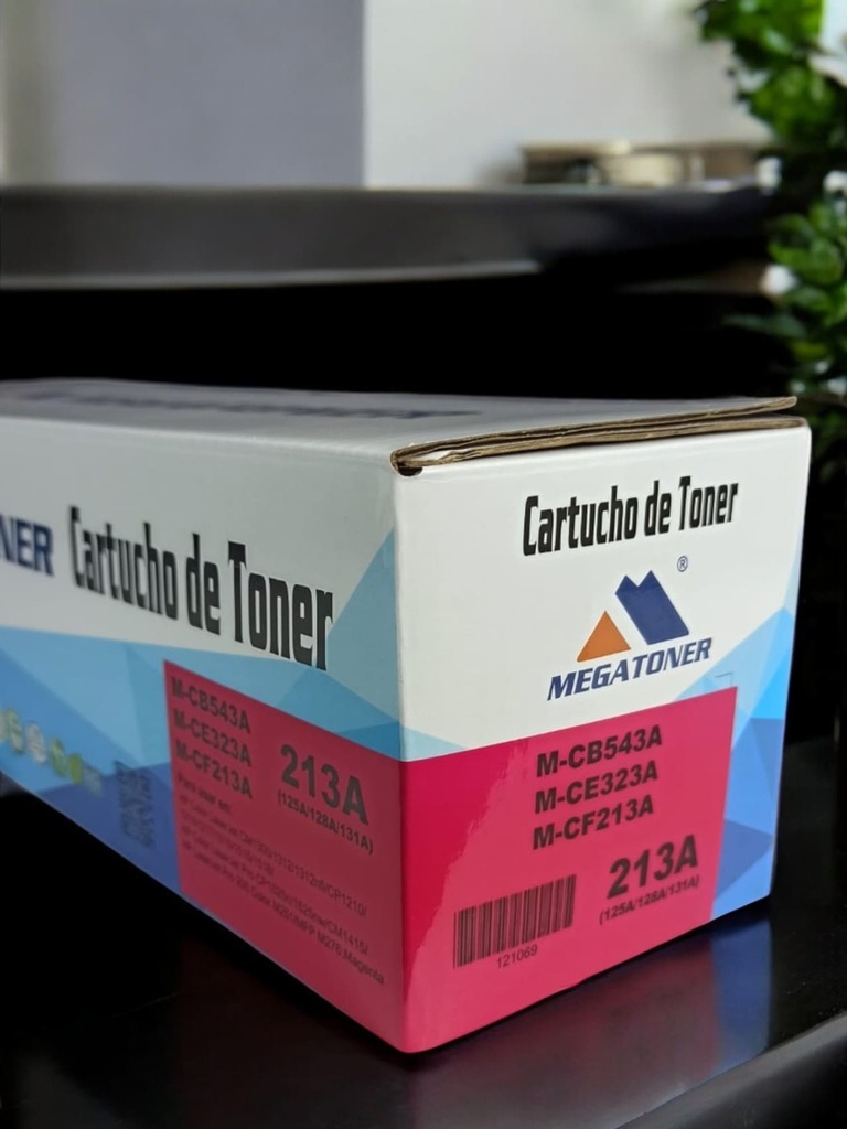 Tóner HP 125A/128A/131A MEGATONER Genérico Magenta (M-CB543A/CE323A/CF213A) Compatible con HP CM1300 CM1312 CP1210 CP1510 CP1525 CM1415 200 M251 M276