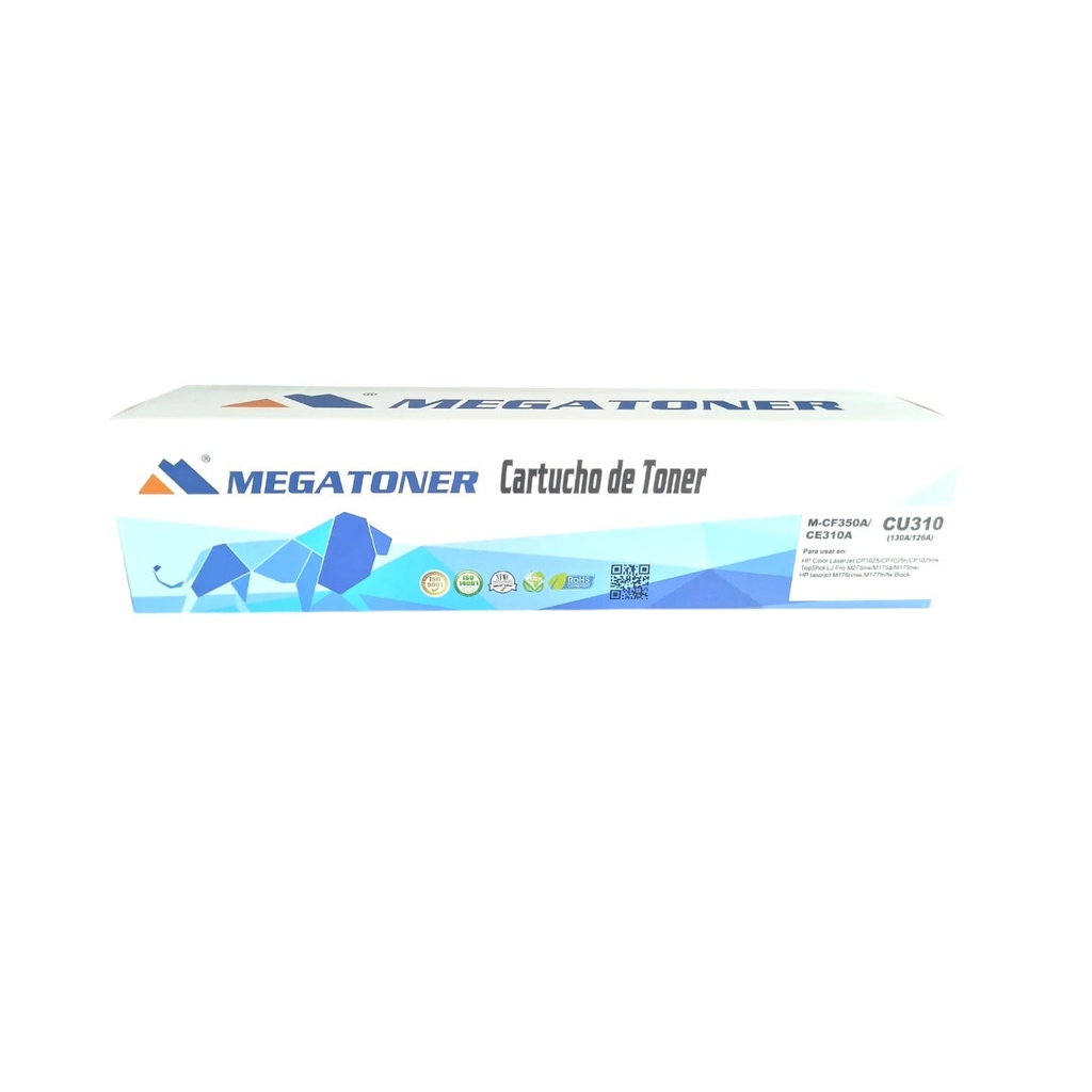 Tóner HP 130A/126A MEGATONER Genérico Negro (M-CF350A/CE310A) Compatible con HP M176 M177