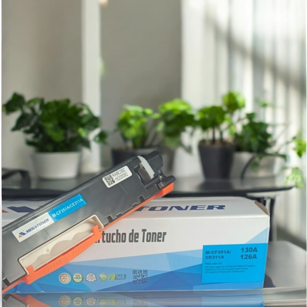 Tóner HP 130A/126A MEGATONER Genérico Cyan (M-CF351A/CE311A) Compatible con HP M176 M177