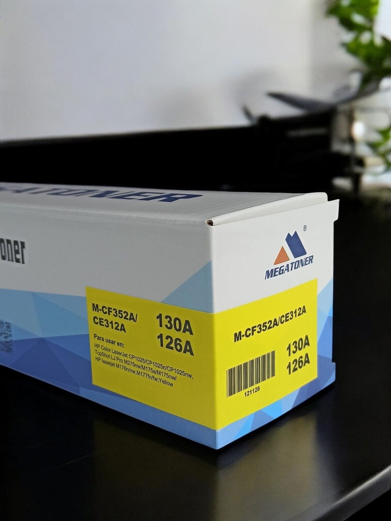 Tóner HP 130A/126A MEGATONER Genérico Yellow (M-CF352A/CE312A) Compatible con HP M176 M177
