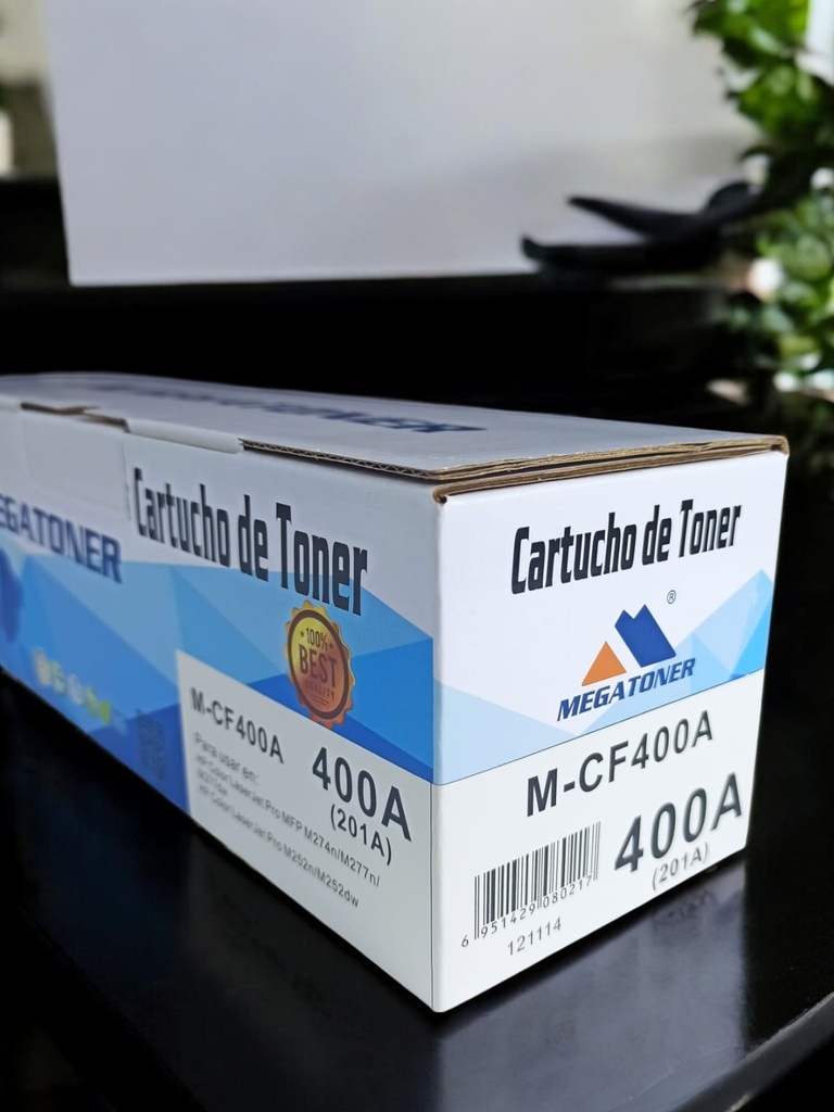 Tóner HP 201A MEGATONER Genérico Negro (M-CF400A) Compatible con HP M252 M277