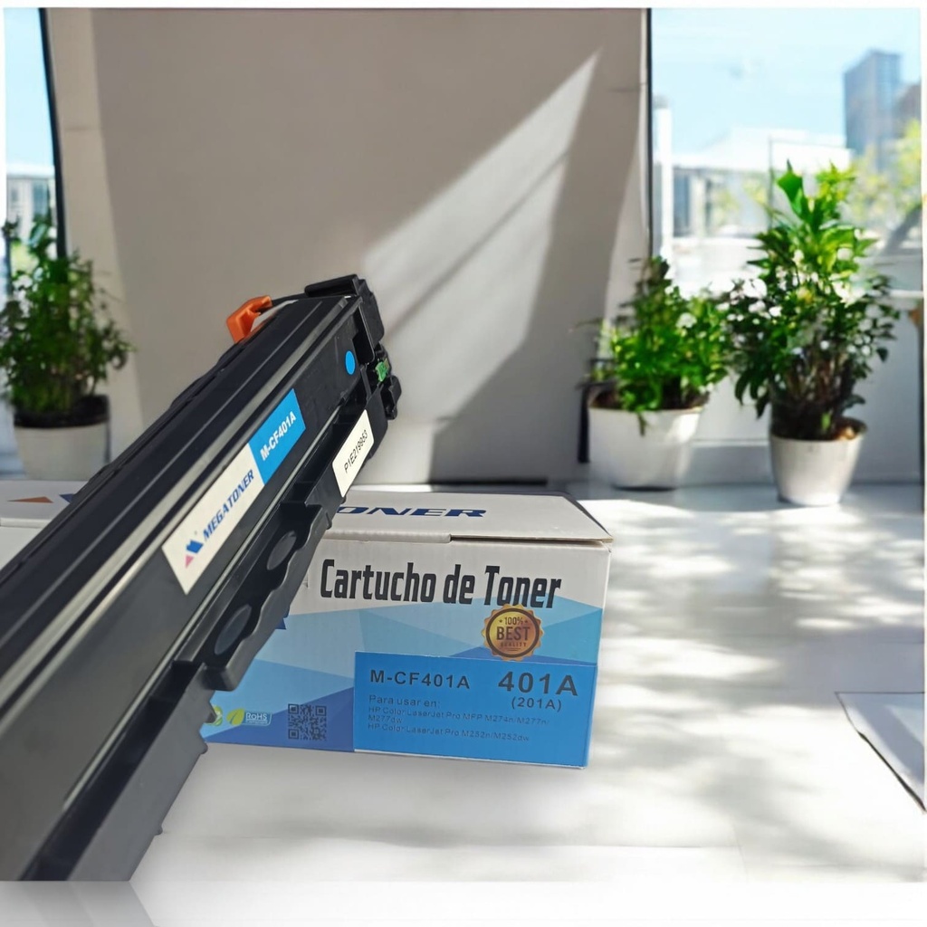 Tóner HP 201A MEGATONER Genérico Negro (M-CF401A) Compatible con HP M252 M277 M274