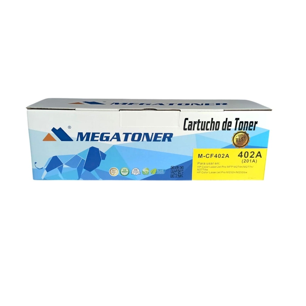 Tóner HP 201A MEGATONER Genérico Negro (M-CF402A) Compatible con HP M252 M274 M277