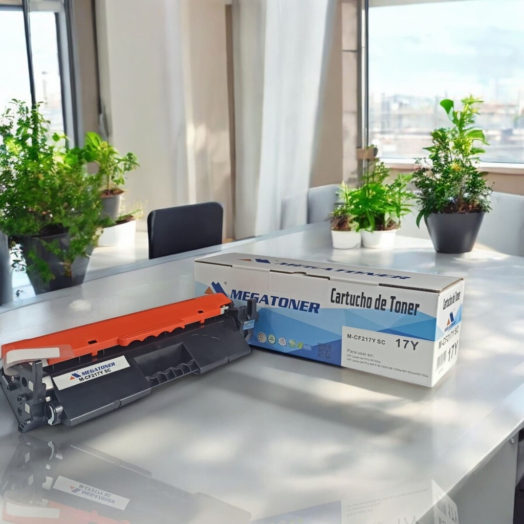 Tóner HP 17Y sin chip MEGATONER Genérico Negro (M-CF217Y SC) Compatible con HP M102 M130
