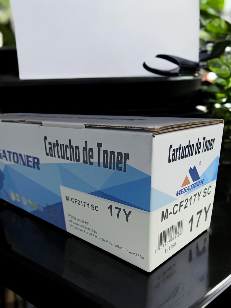Tóner HP 17Y sin chip MEGATONER Genérico Negro (M-CF217Y SC) Compatible con HP M102 M130