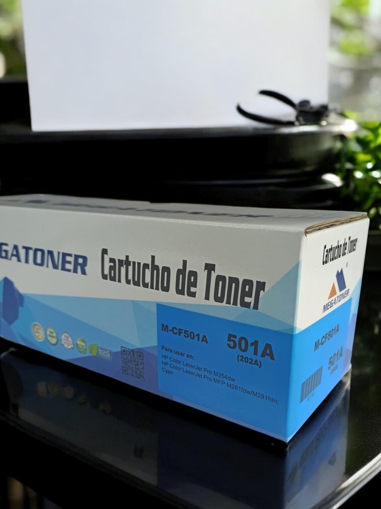 Tóner HP 202A MEGATONER Genérico Negro (M-CF501A) Compatible con HP M254 M281