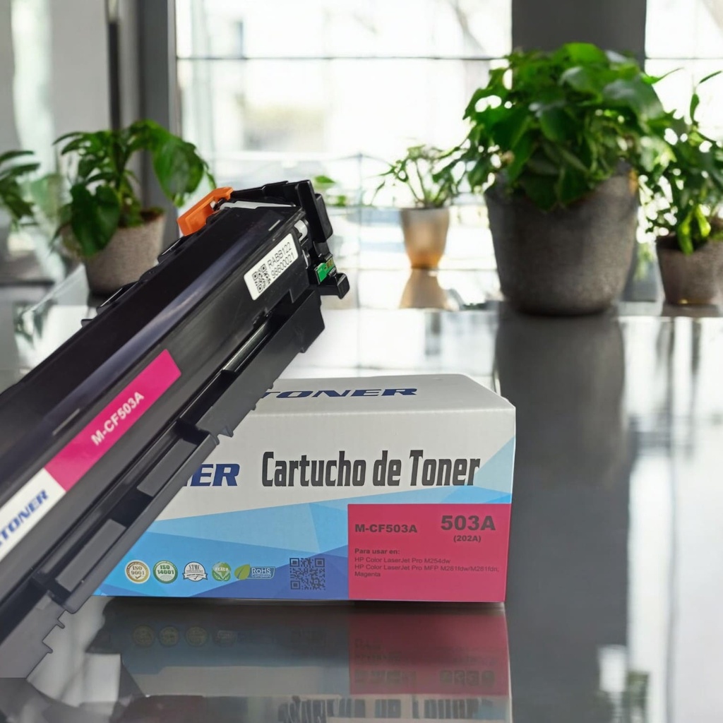 Tóner HP 202A MEGATONER Genérico Negro (M-CF503A) Compatible con HP M254 M281fdw M281fdn