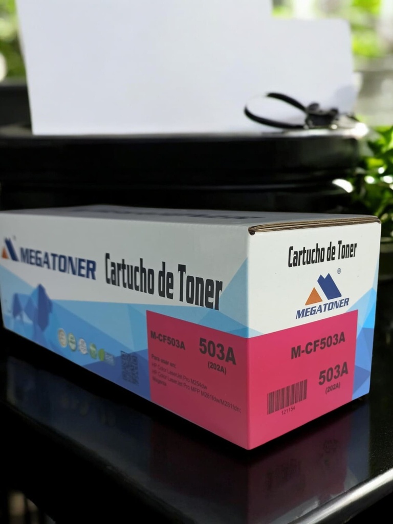 Tóner HP 202A MEGATONER Genérico Negro (M-CF503A) Compatible con HP M254 M281fdw M281fdn