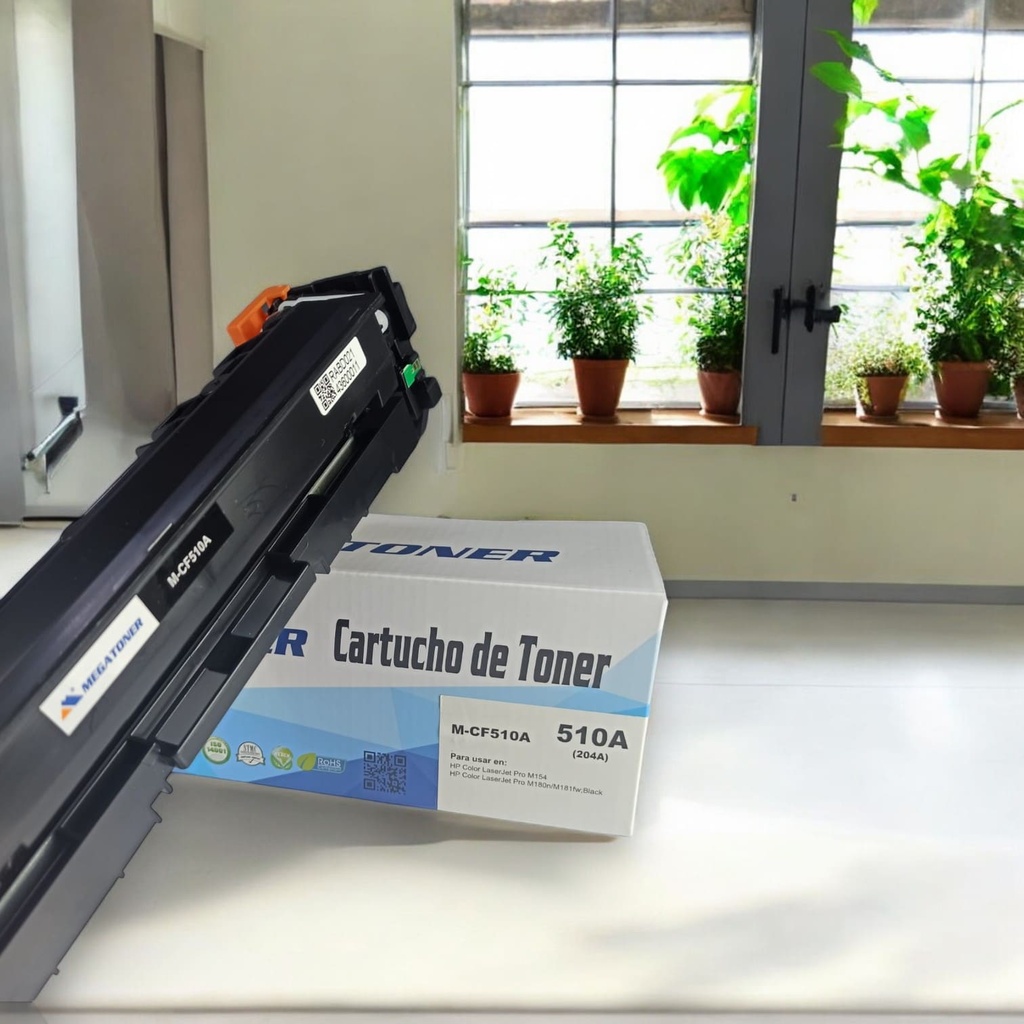 Tóner HP 204A MEGATONER Genérico Negro (M-CF510A) Compatible con HP M154 M180 M181