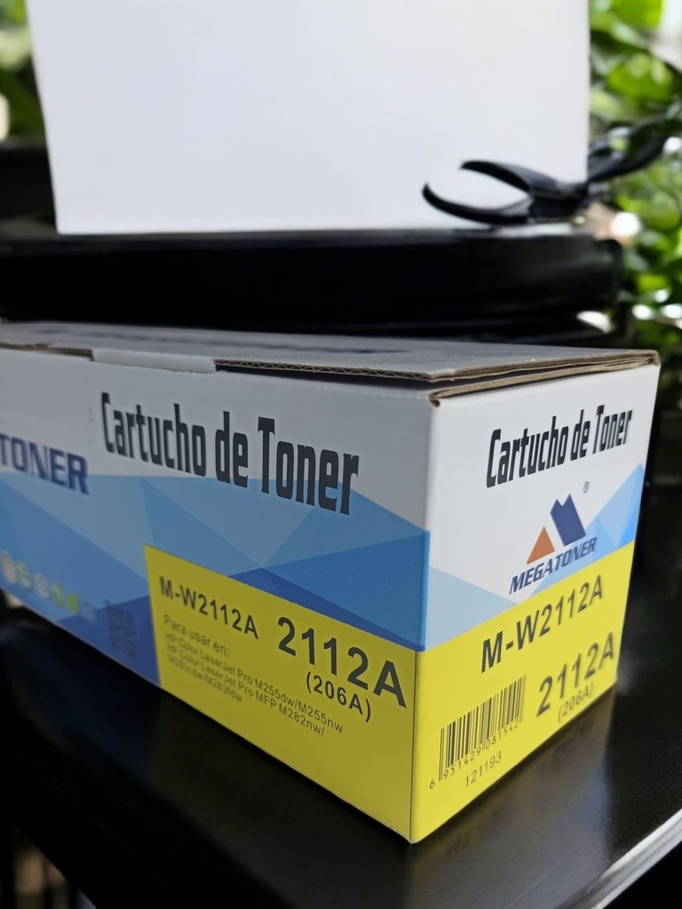 Tóner HP 206A sin chip MEGATONER Genérico Negro (M-W2112Asc) Compatible con HP M283 M255