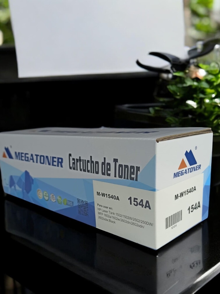 Tóner HP 154A MEGATONER Genérico Negro (M-W1540A) Compatible con HP Laser 1502 2502 2602dn