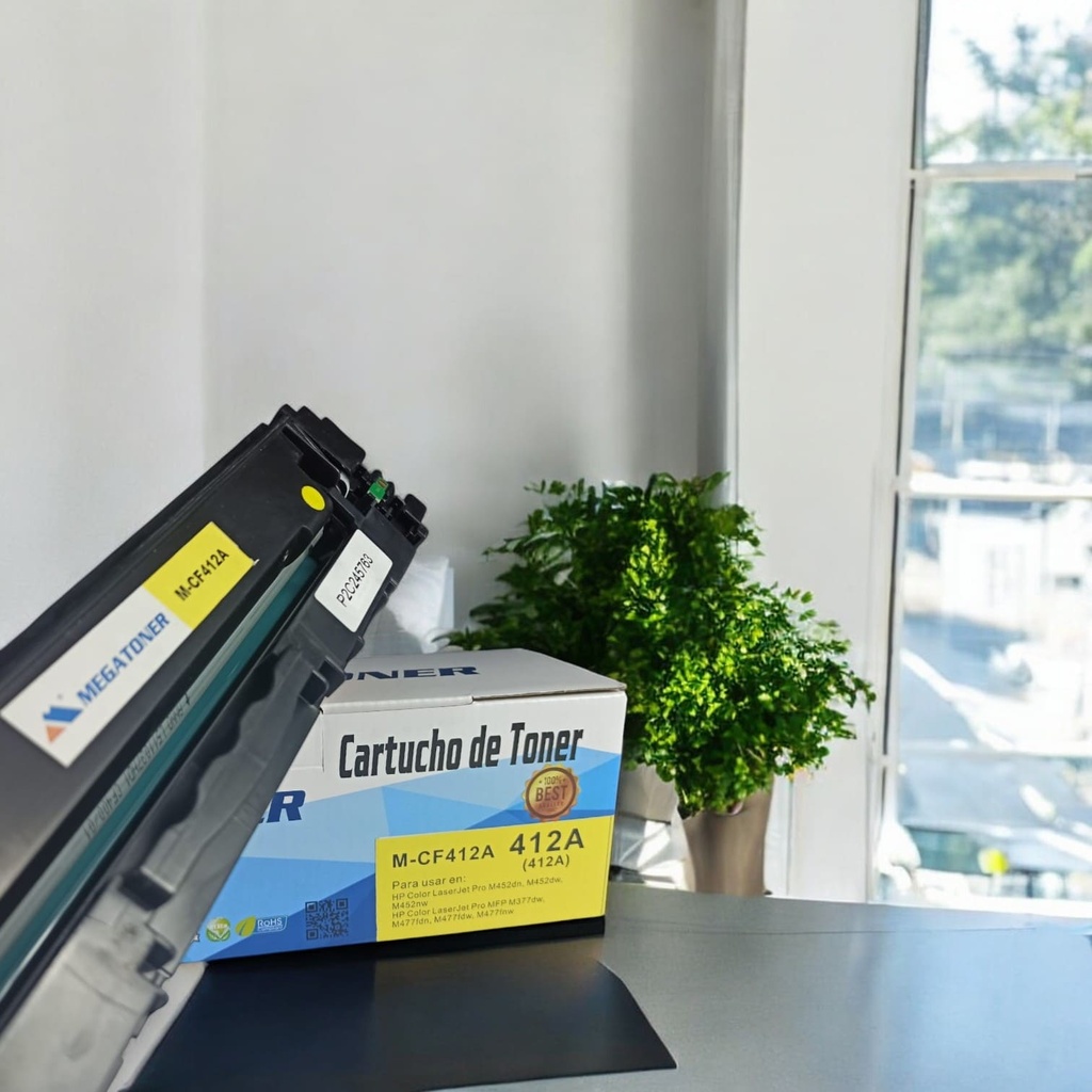 Tóner HP 410A MEGATONER Genérico Negro (M-CF412A) Compatible con HP M452 M477 M477fnw