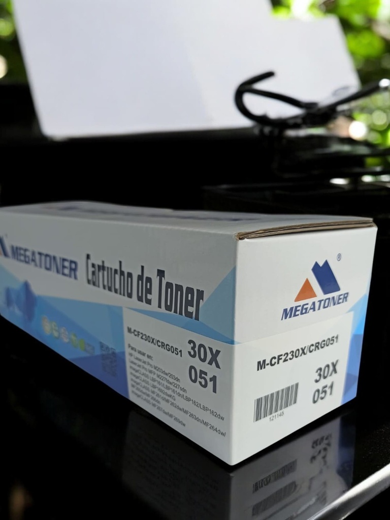 Tóner HP 30X/051 MEGATONER Genérico Negro (M-CF230X/CRG051) Compatible con HP M203 M227 LBP161 LBP162 LBP1692 MF261 MF262 MF263 MF264 MF265 MF266 MF267 MF269