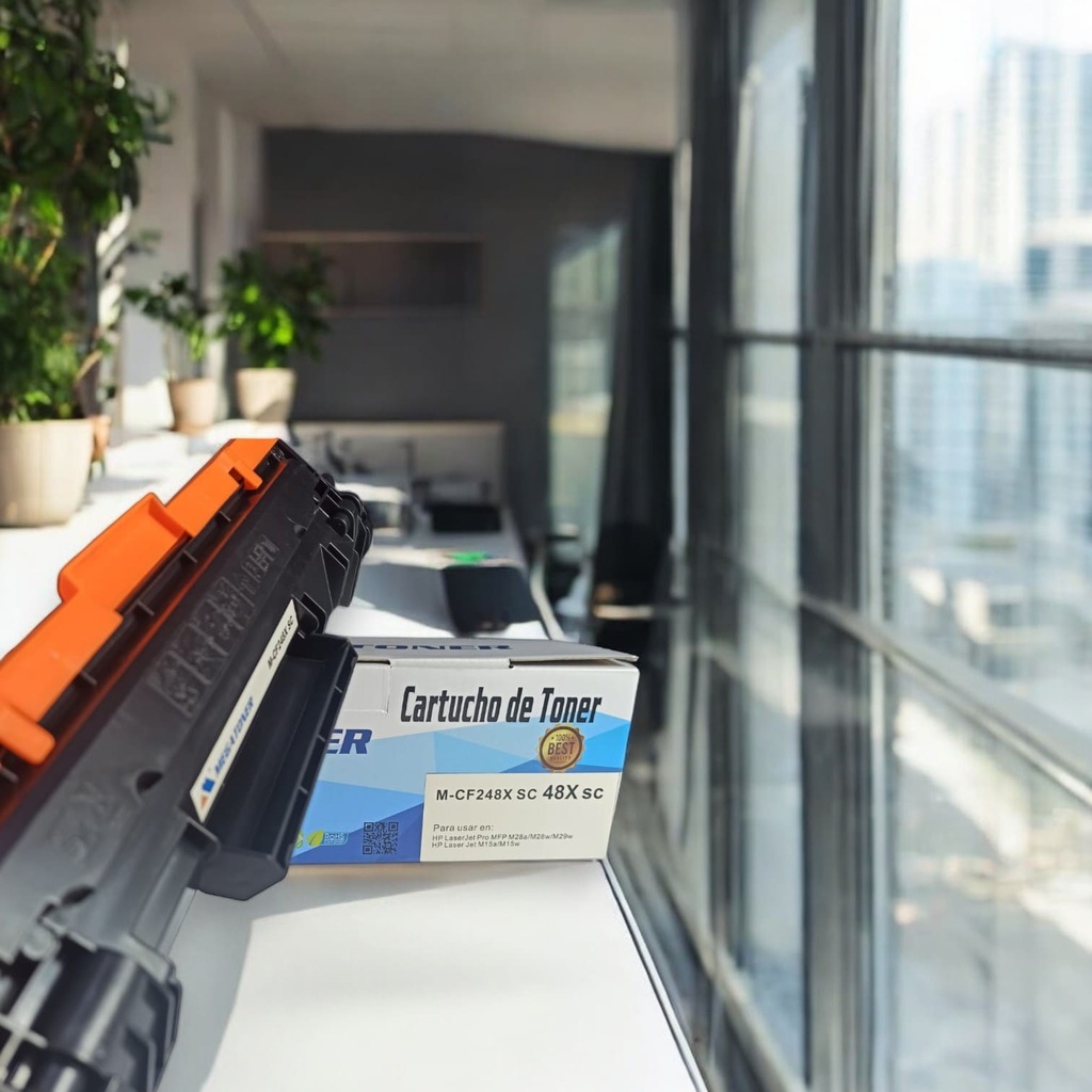 Tóner HP 48X sin chip MEGATONER Genérico Negro (M-CF248Xsc) Compatible con HP M15 M28