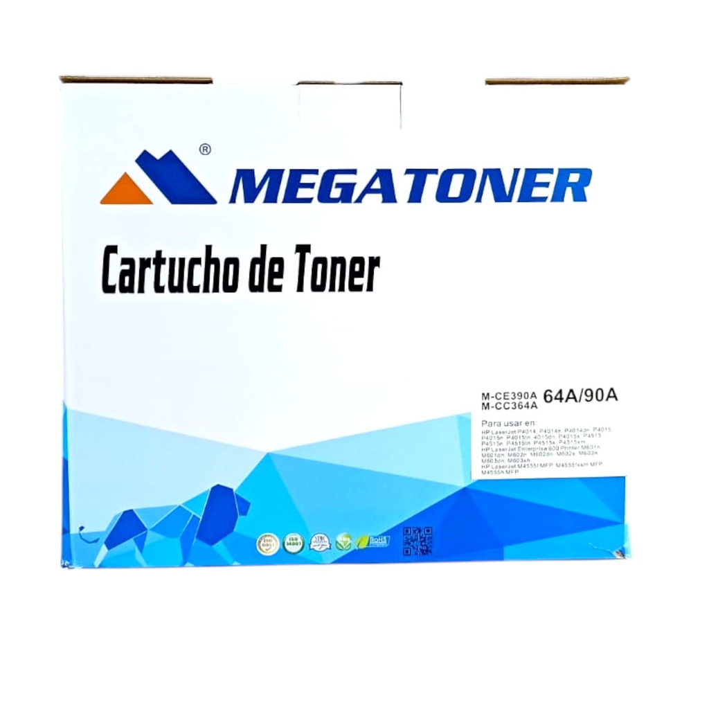 Tóner HP 64A/90A MEGATONER Genérico Negro (M-CC364A/CE390A) Compatible con HP P4015 4515 M602 M603 M4555