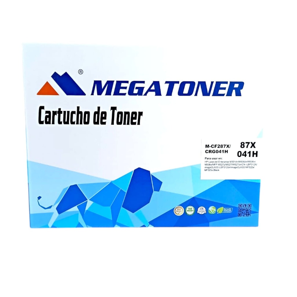 Tóner HP 87X MEGATONER Genérico Negro (M-CF287X) Compatible con HP M506 M527 M501
