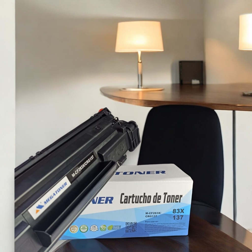 Tóner HP 83X/137 MEGATONER Genérico Negro (M-CF283X/CRG137) Compatible con HP M125 M127 M225 M201 MF200 MF211 MF226 MF227dw