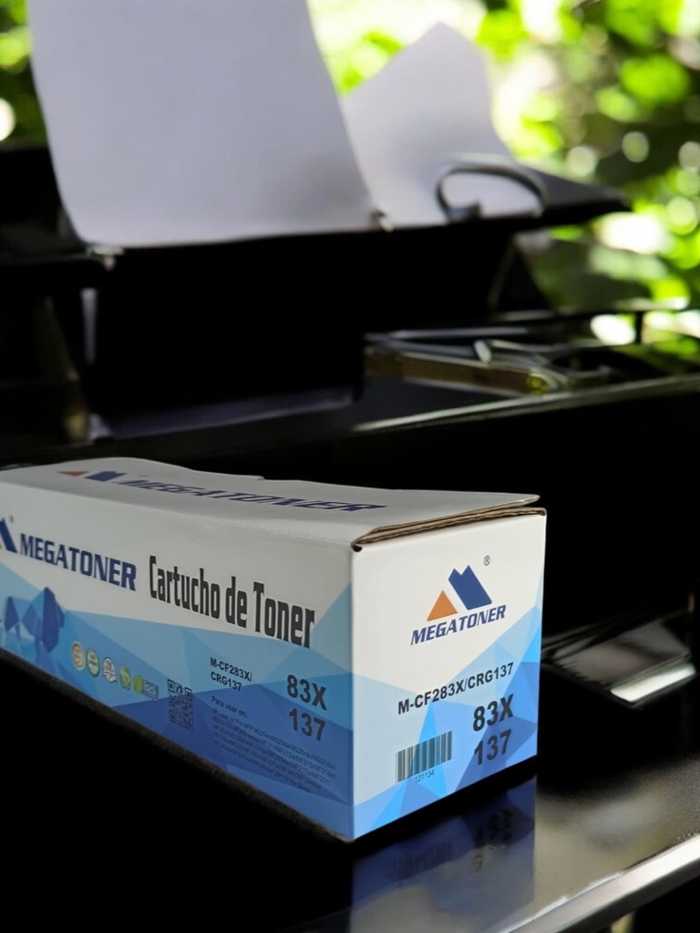 Tóner HP 83X/137 MEGATONER Genérico Negro (M-CF283X/CRG137) Compatible con HP M125 M127 M225 M201 MF200 MF211 MF226 MF227dw