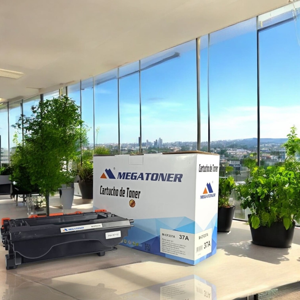 Tóner HP 37A MEGATONER Genérico Negro (M-CF237A) Compatible con HP M607 M608 M609