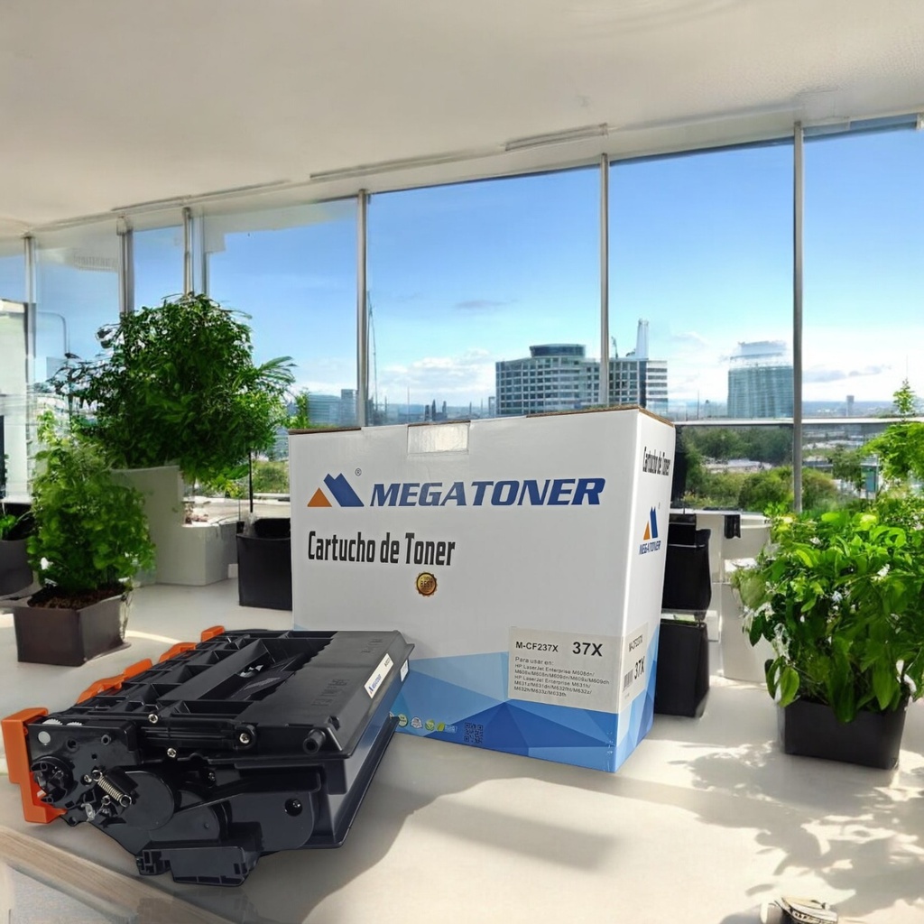Tóner HP 37X MEGATONER Genérico Negro (M-CF237X) Compatible con HP M608 M631 M632 M633