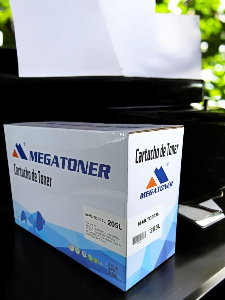 Tóner Samsung 205L MEGATONER Genérico Negro (M-MLTD205L) Compatible con Samsung ML-3310D 3710D SCX-4833FD 5737FW