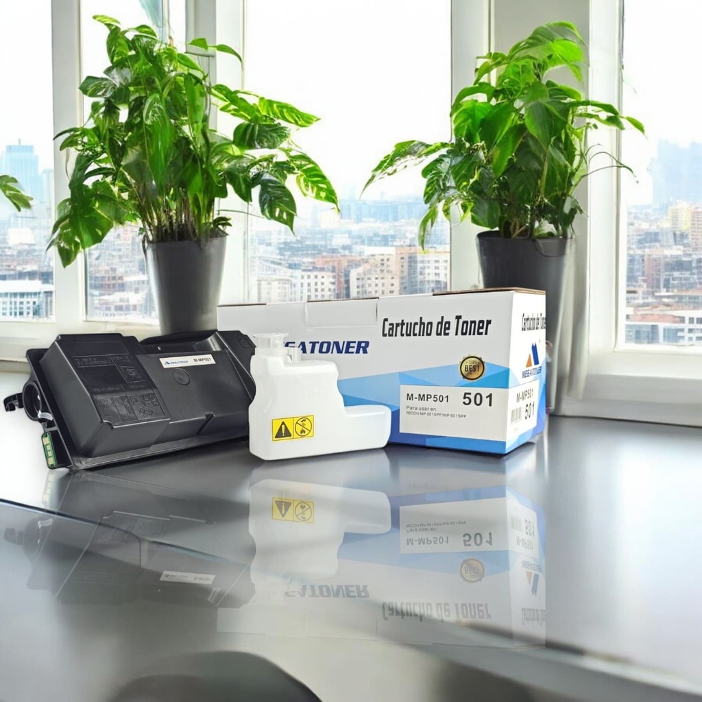 Tóner Ricoh 601 MEGATONER Genérico Negro (M-MP601) Compatible con Ricoh SP5300 SP5310 MP501 MP601