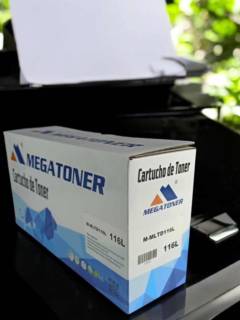 Tóner Samsung 116L MEGATONER Genérico Negro (M-MLTD116L) Compatible con Samsung SL-M2625 SL-M2825 SL-M2675 SL-M2875 SL-M2835 SL-M2826 SL-M2876 SL-M2885 Xpress M2676 Xpress M2626