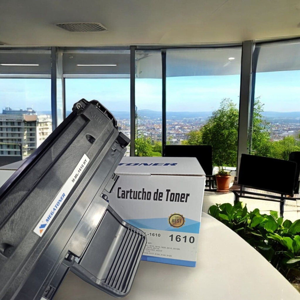 Tóner Samsung 1610 MEGATONER Genérico Negro (M-ML1610) Compatible con Samsung ML-1610 1620 2010 2510 SCX-4521 y Xerox 3117 3122