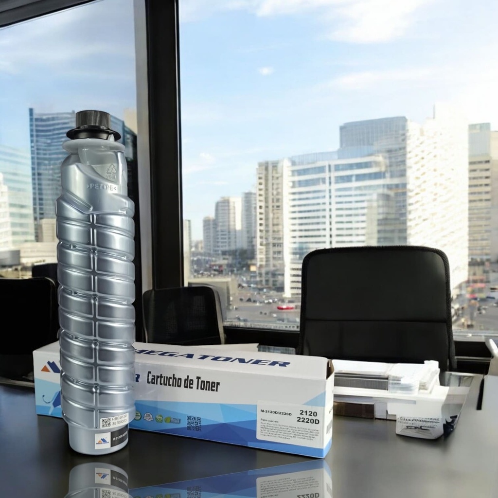Tóner Ricoh 2120/2220 MEGATONER Genérico Negro (M-2120D/2220D) Compatible con Ricoh Aficio 1022 2032 MP2550B