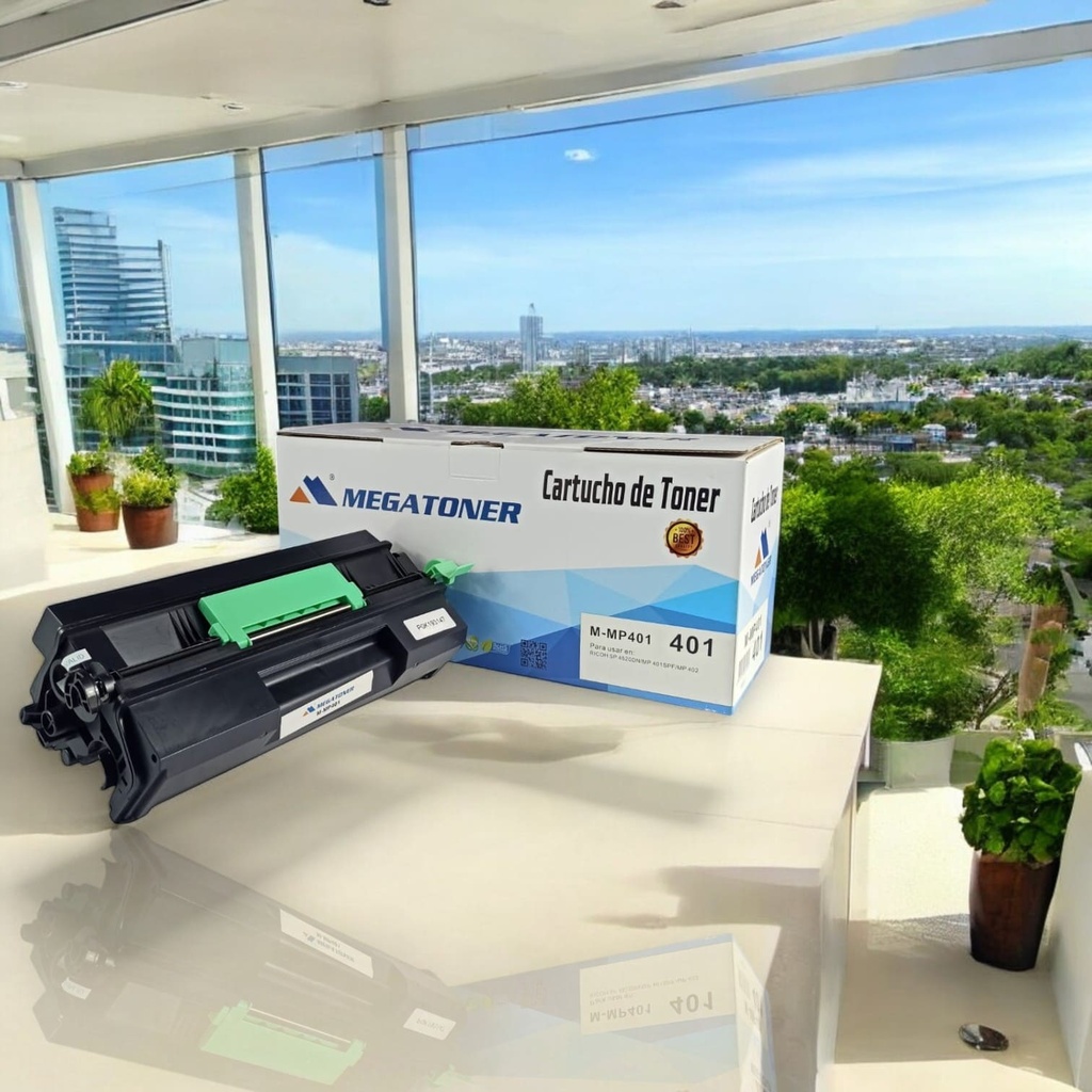 Tóner Ricoh 401 MEGATONER Genérico Negro (M-MP401) Compatible con Ricoh SP 4520 MP401
