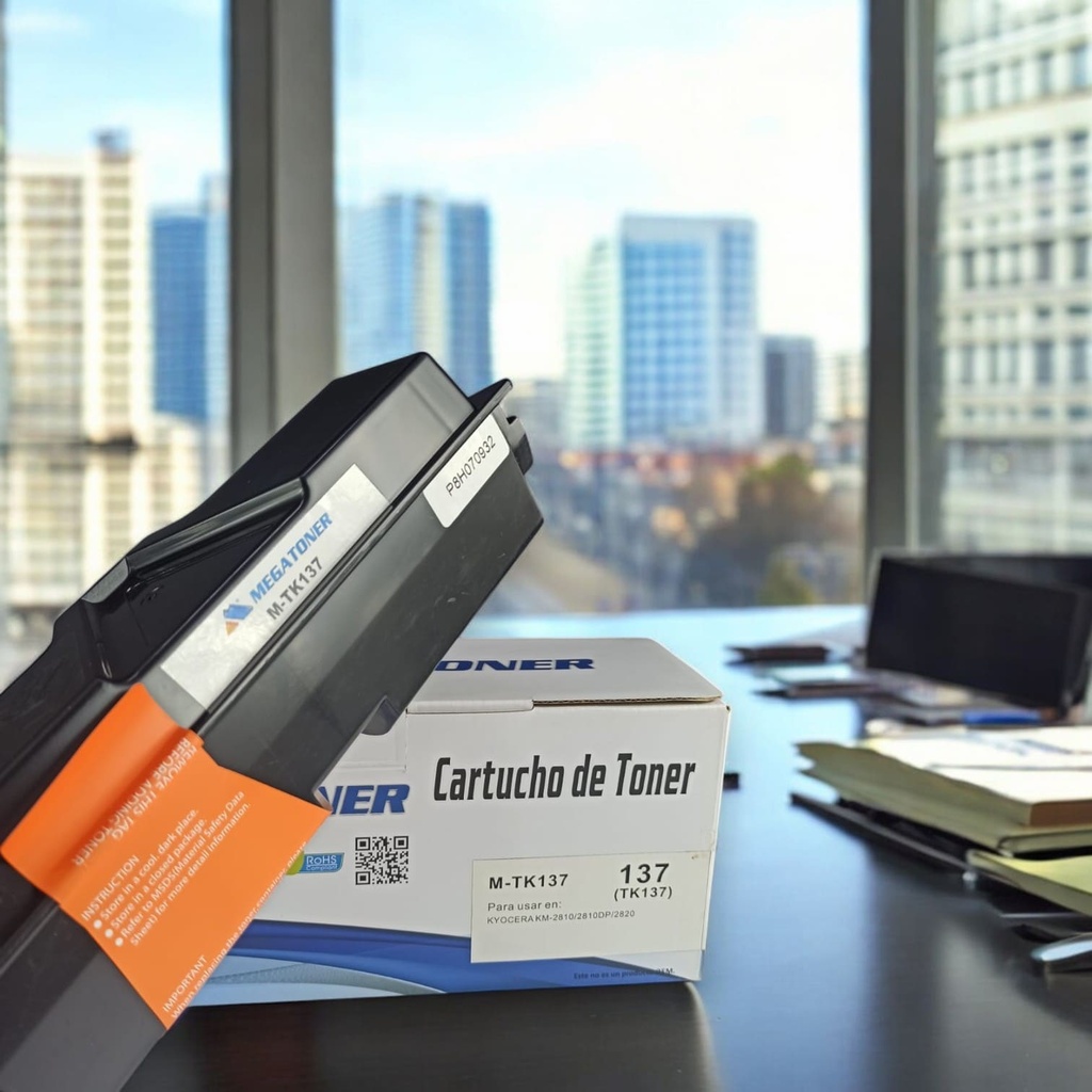 Tóner Kyocera 137 MEGATONER Genérico Negro (M-TK137) Compatible con Kyocera KM 2810 KM 2820