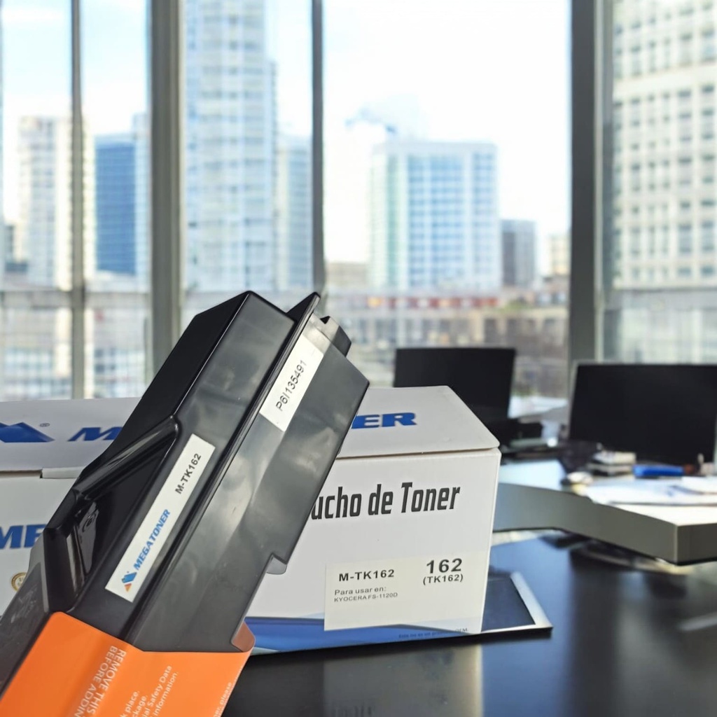 Tóner Kyocera 162 MEGATONER Genérico Negro (M-TK162) Compatible con Kyocera FS-1120D 1120DN P2035d
