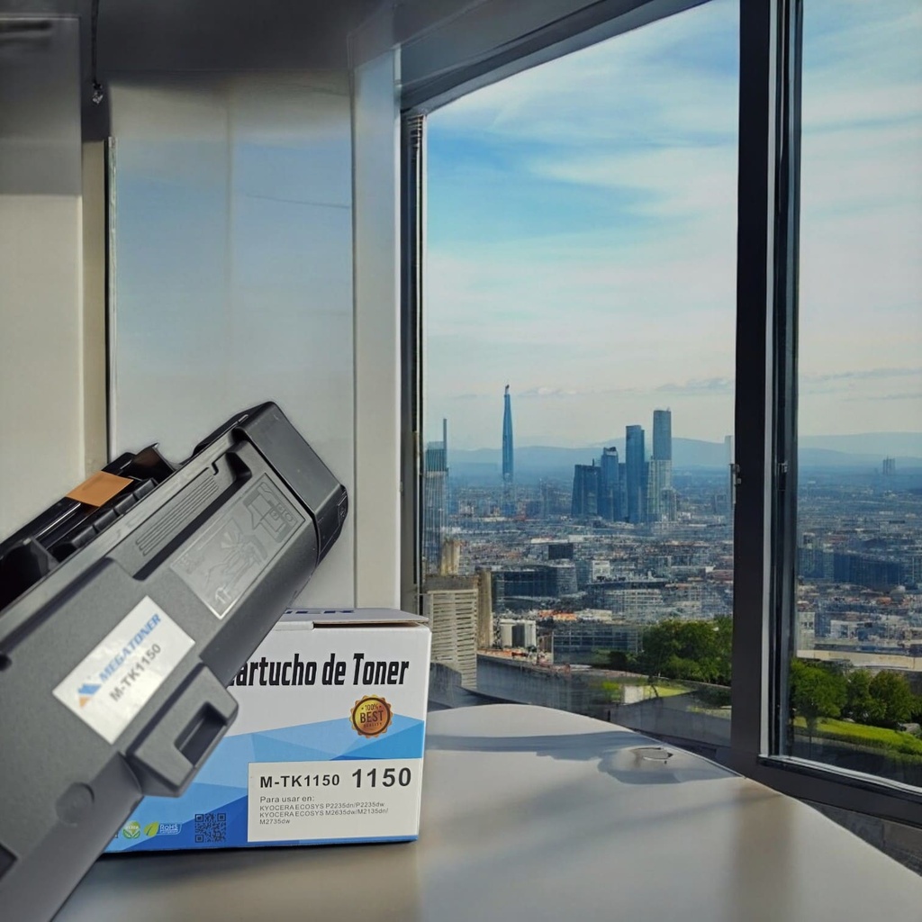 Tóner Kyocera 1150 MEGATONER Genérico Negro (M-TK1150) Compatible con Kyocera ECOSYS M2135 ECOSYS M2635 ECOSYS M2735 ECOSYS P2235