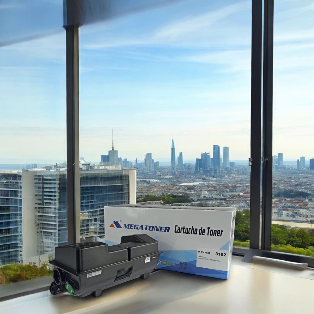 Tóner Kyocera 3182 MEGATONER Genérico Negro (M-TK3182) Compatible con Kyocera ECOSYS P3055dn