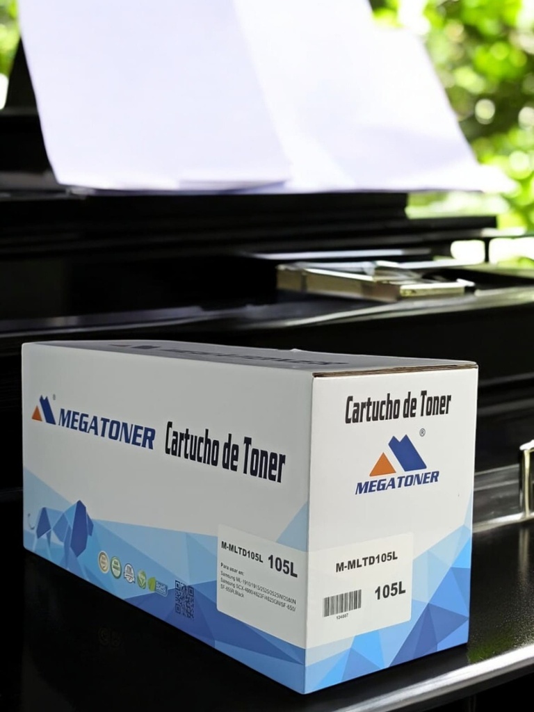 Tóner Samsung 105L MEGATONER Genérico Negro (M-MLTD105L) Compatible con Samsung ML-1910 ML-1915 ML-2525 ML-2525W ML-2580N SCX-4600 SCX-4623F SCX-4623GN SF-650 SF-655R