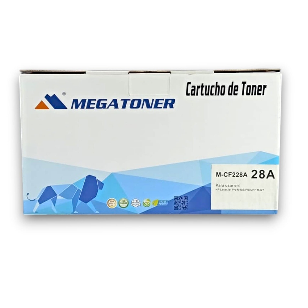 Tóner HP 28A MEGATONER Genérico Negro (M-CF228A) Compatible con HP M403 M427