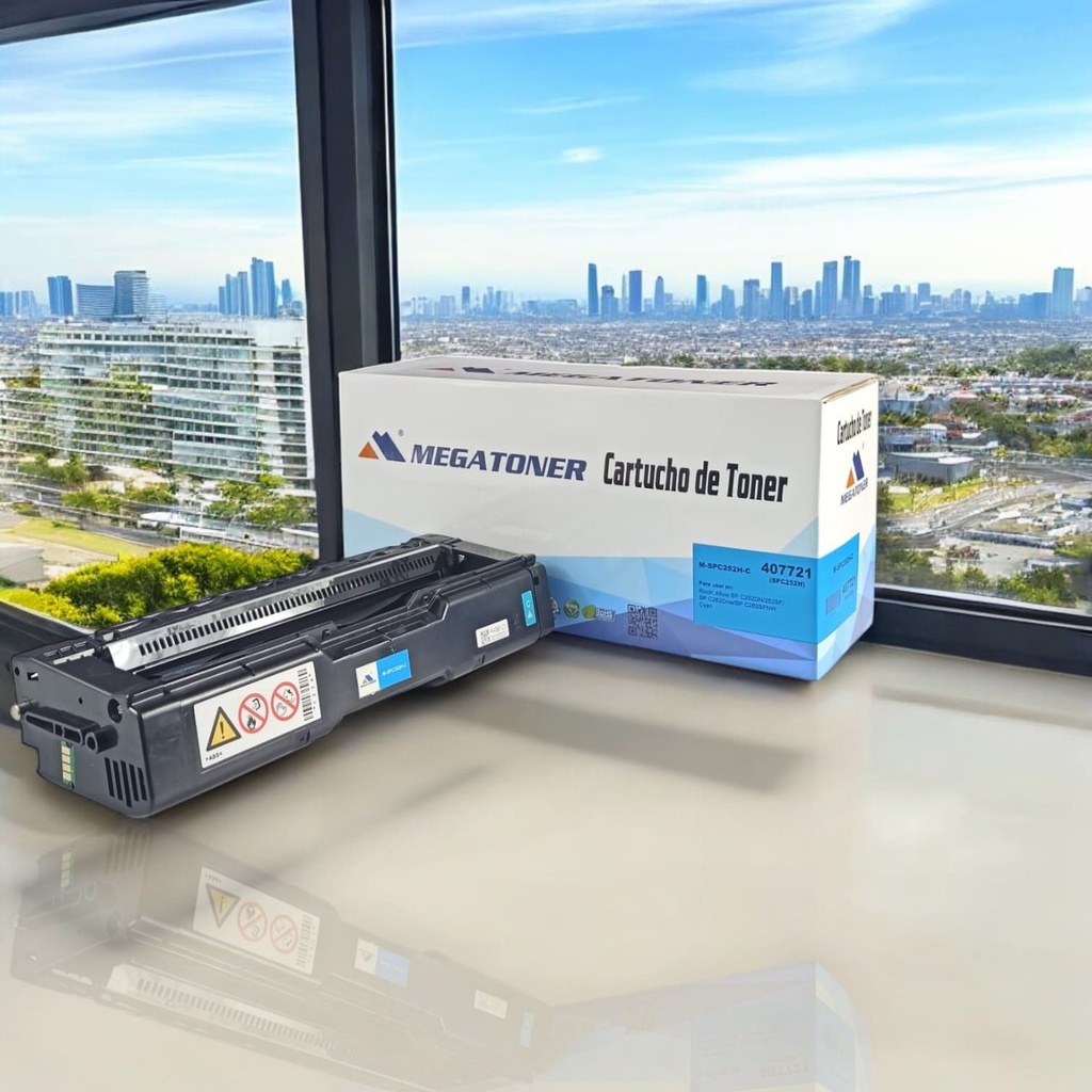 Tóner Ricoh 252C MEGATONER Genérico Negro (SPC252H-C) Compatible con Ricoh SP C252 SP C262NFNW