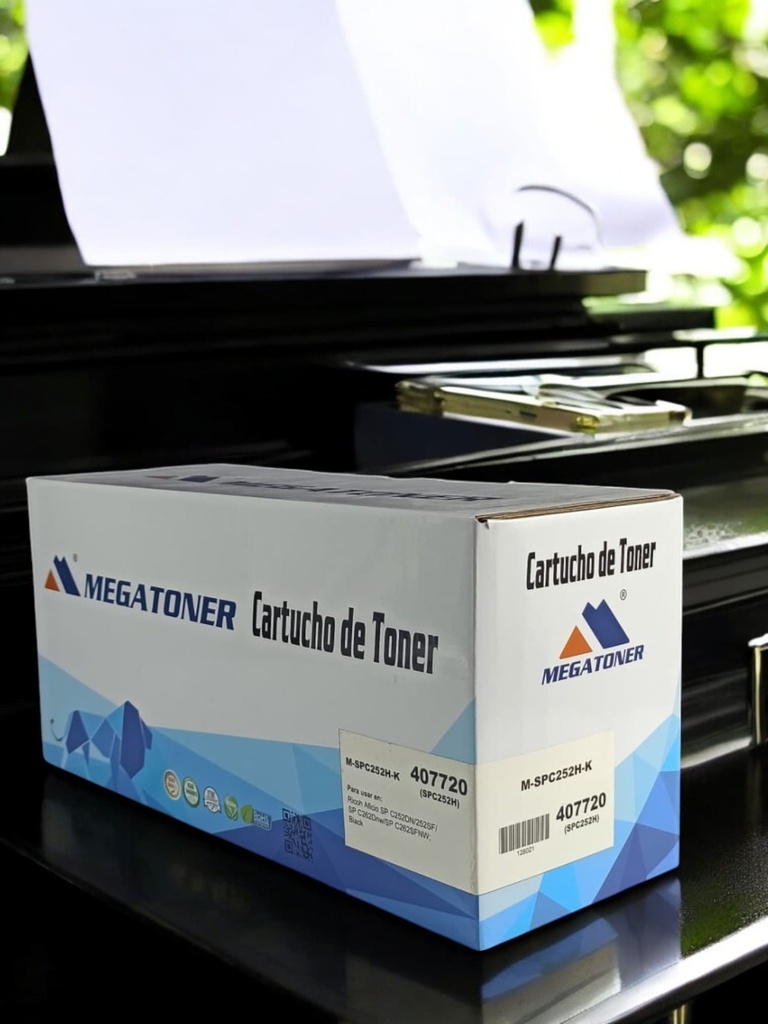 Tóner Ricoh 252K MEGATONER Genérico Negro (M-SPC252H-K) Compatible con Ricoh SP C252 SP C262