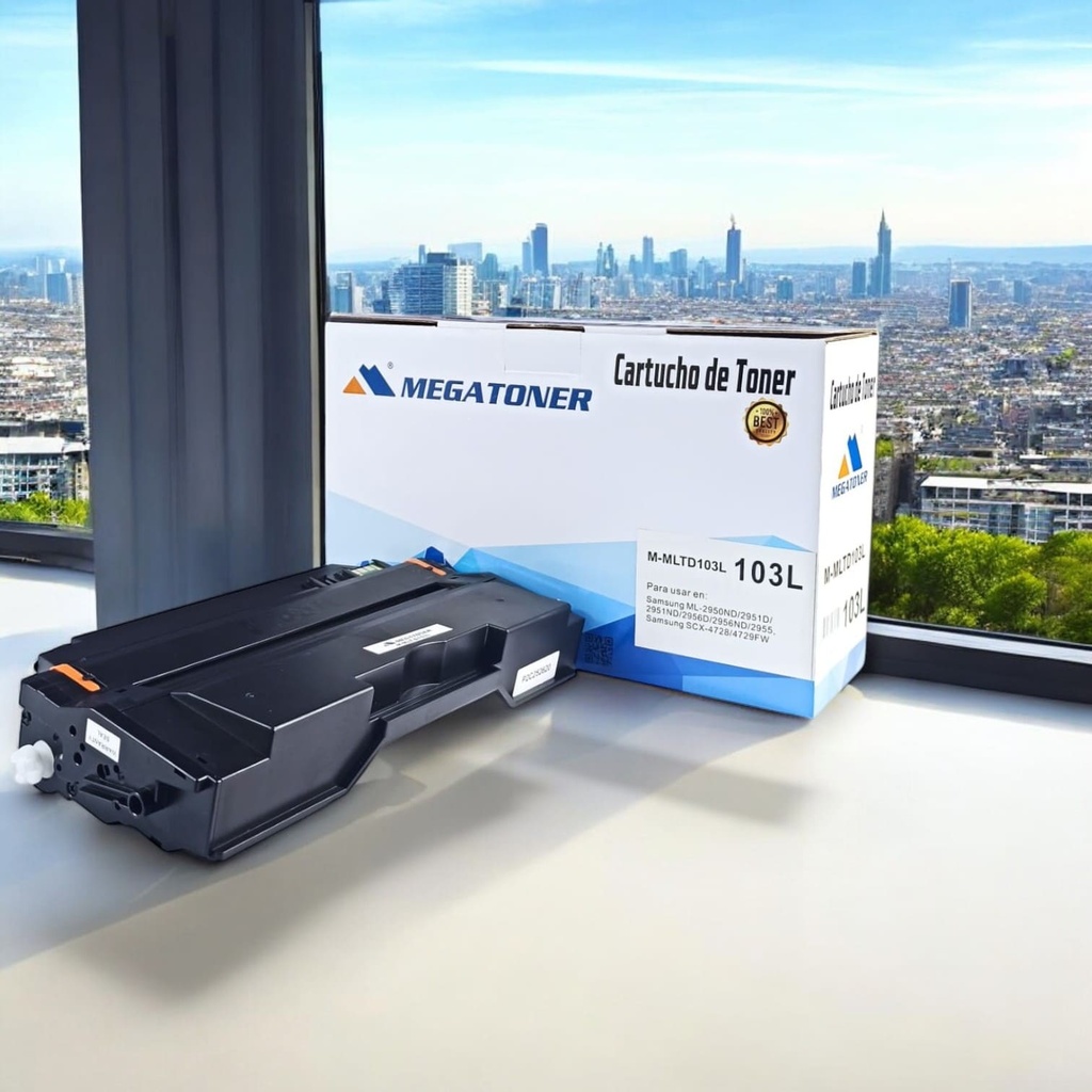 Tóner Samsung 103L (MLTD103L) Compatible con Samsung ML-2950, SCX-4700 | MEGATONER