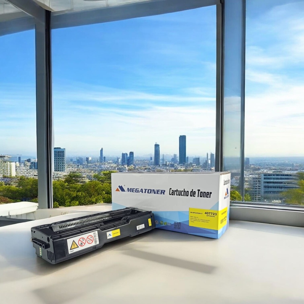 Tóner Ricoh 252Y MEGATONER Genérico Negro (M-SPC252H-Y) Compatible con Ricoh SP C252 C262SFNW