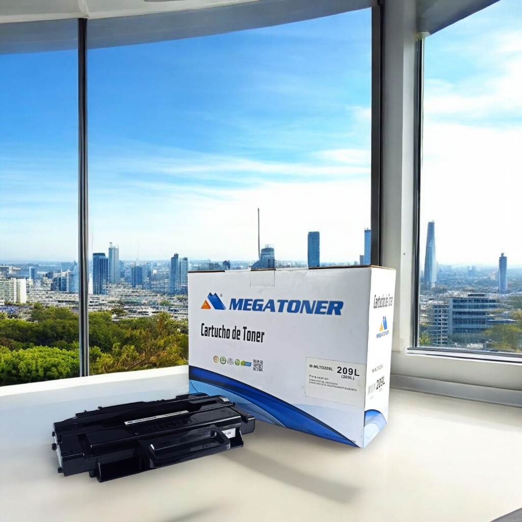 Tóner Samsung 209L MEGATONER Genérico Negro (M-MLTD209L) Compatible con Samsung ML-2855 ML-2853 SCX-4824 SCX-4828