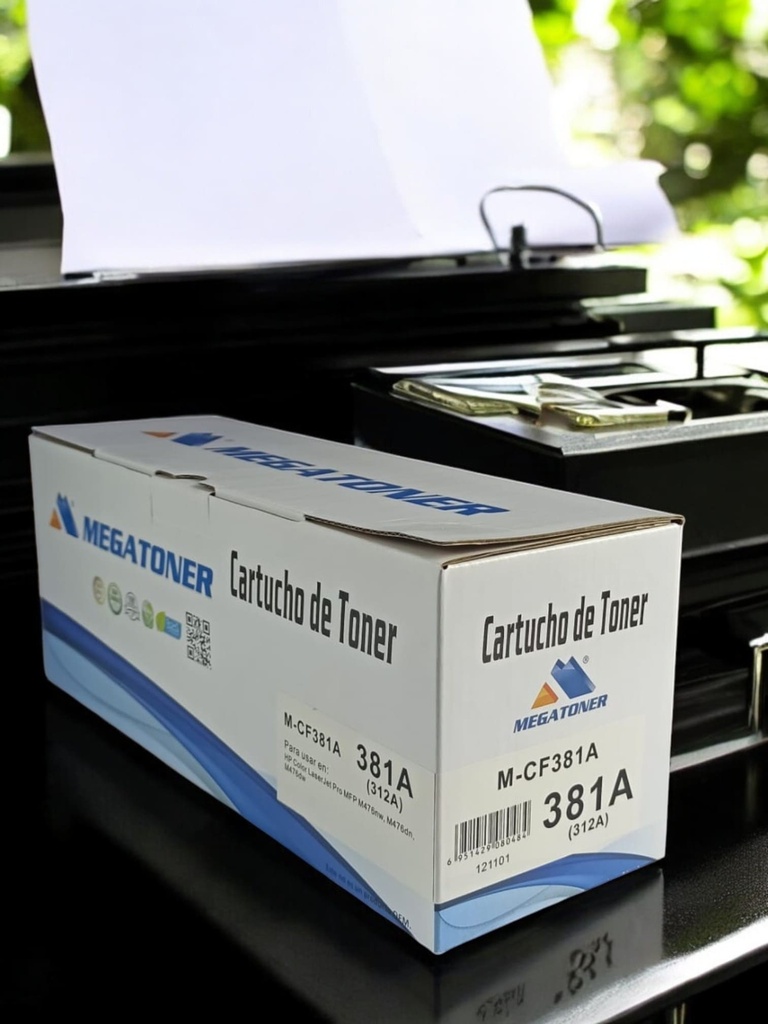 Tóner HP 312A MEGATONER Genérico Negro (M-CF381A) Compatible con HP Color LaserJet Pro M476