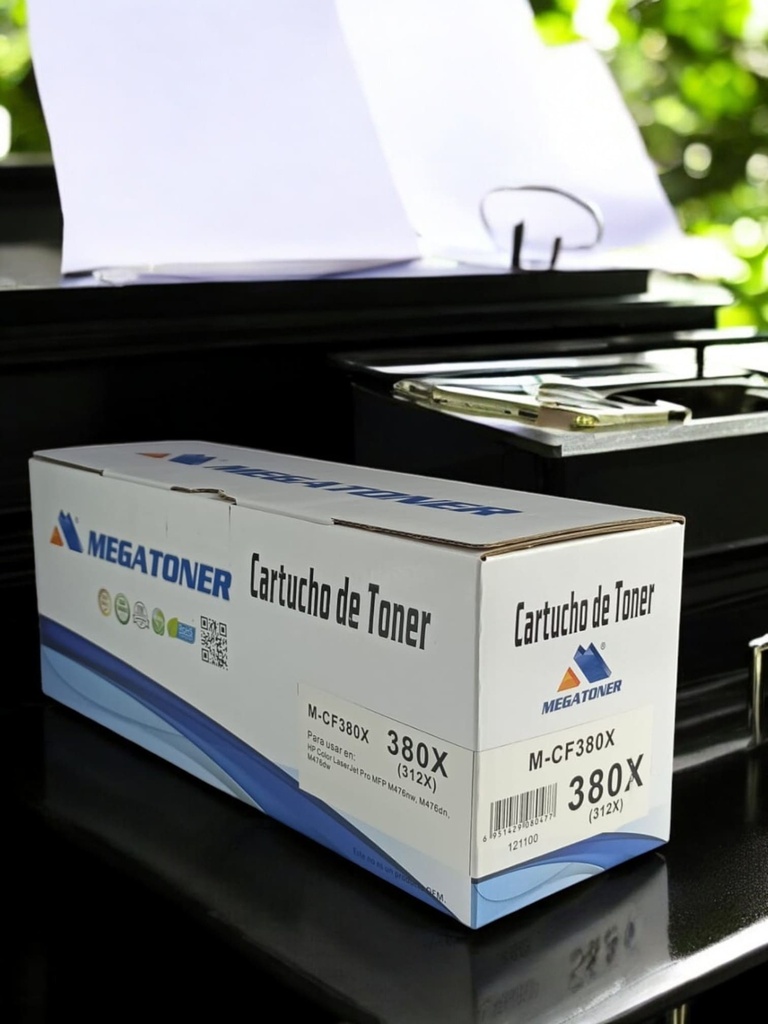 Tóner HP 312X MEGATONER Genérico Negro (M-CF380X) Compatible con HP Color LaserJet Pro M476