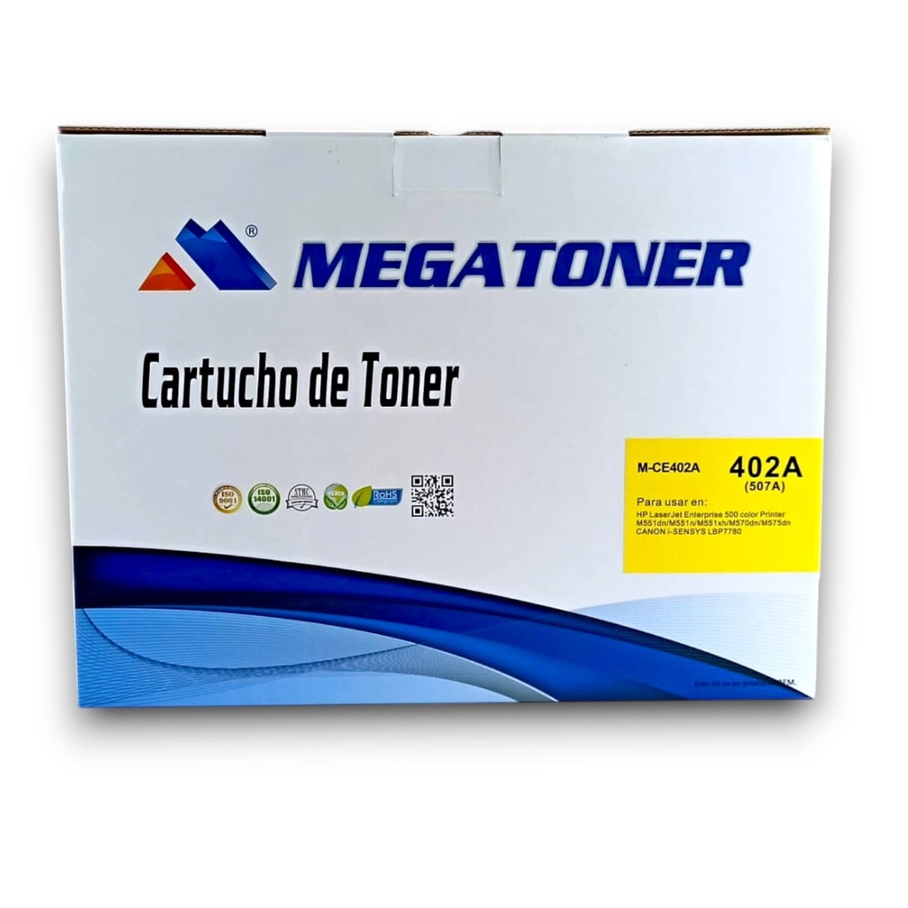 Tóner HP 507A MEGATONER Genérico Negro (M-CE402A) Compatible con HP M551