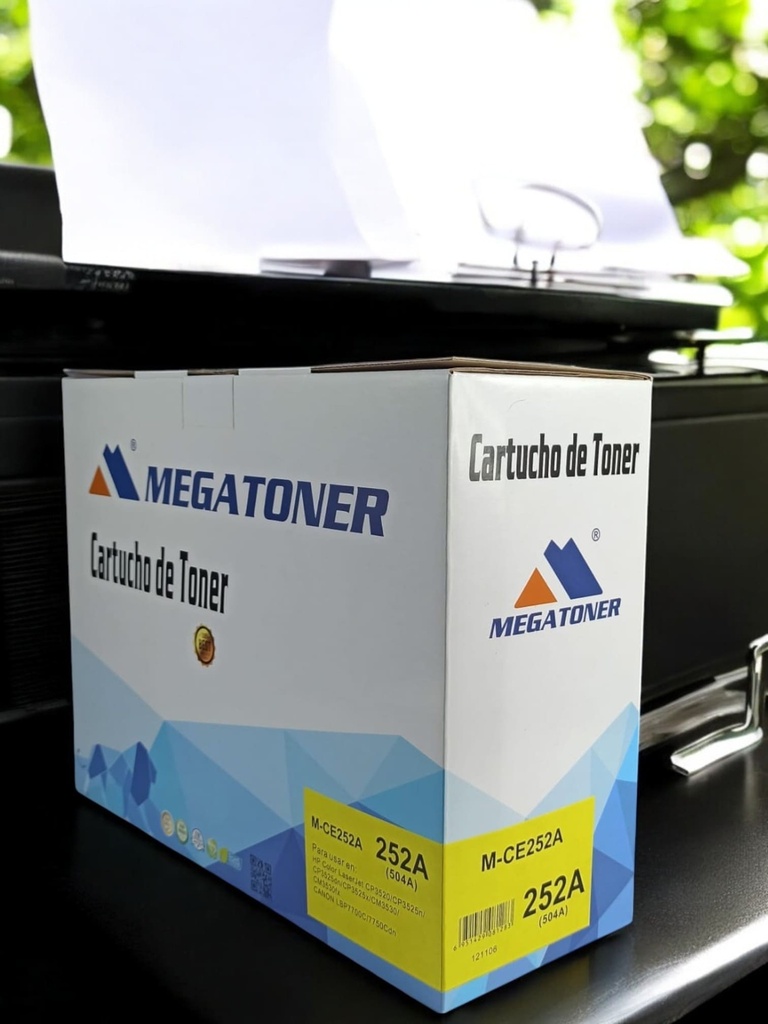 Tóner HP 504A MEGATONER Genérico Negro (M-CE252A) Compatible con HP CP3525 CM3530