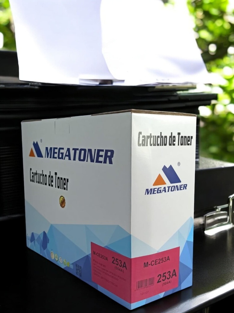 Tóner HP 504A MEGATONER Genérico Negro (M-CE253A) Compatible con HP CP3525 CM3530